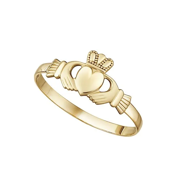 10K Gold Mini Claddagh Ring