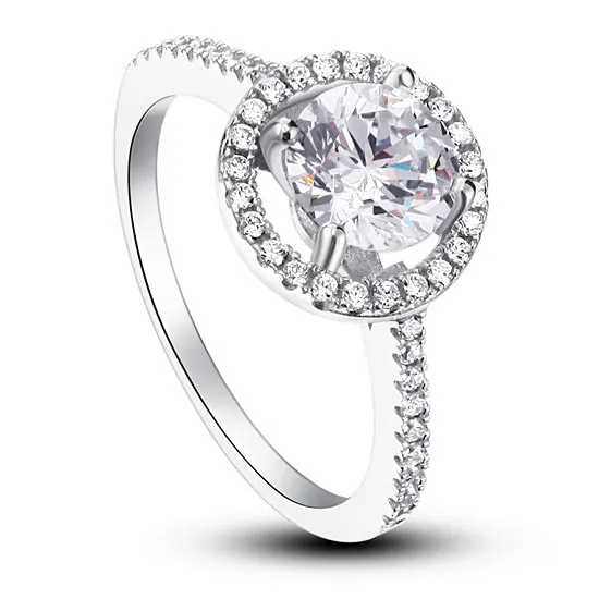 1.25 Carat Round Cut Created Diamond 925 Sterling Silver Wedding Engagement Ring XFR8003