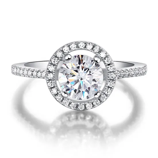 1.25 Carat Round Cut Created Diamond 925 Sterling Silver Wedding Engagement Ring XFR8003