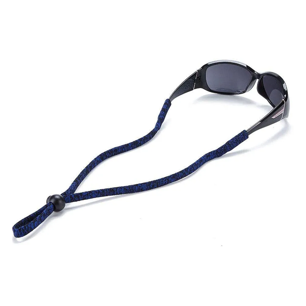 (60cm) Eyewear Holder Eyeglass Chain Sunglasses Strap Elastic Fabric Neck Cord - Blue