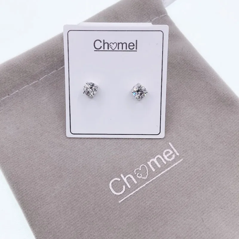 6mm Cubic Zirconia Solitaire Earrings
