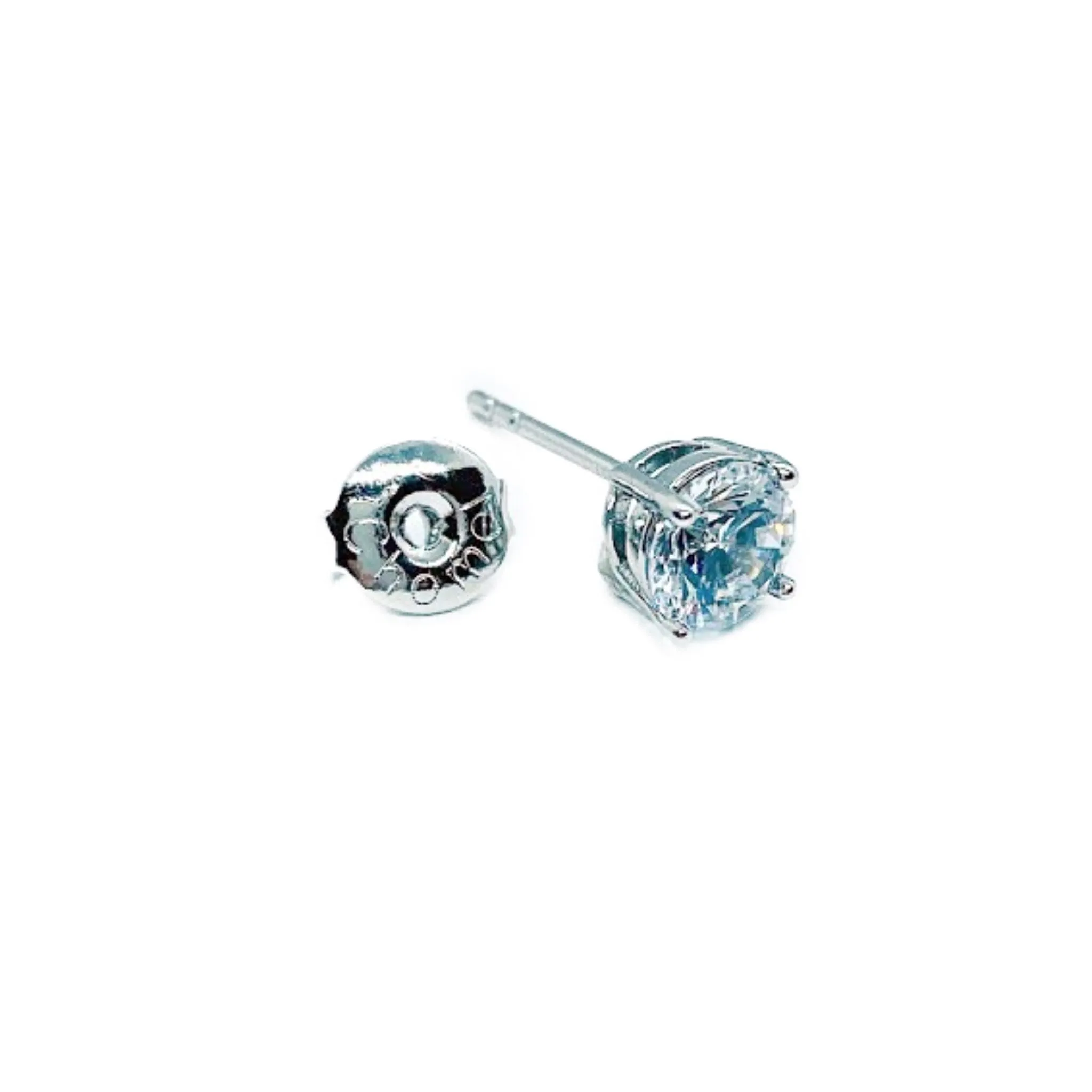 6mm Cubic Zirconia Solitaire Earrings