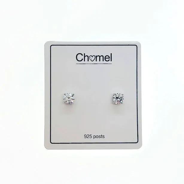 6mm Cubic Zirconia Solitaire Earrings