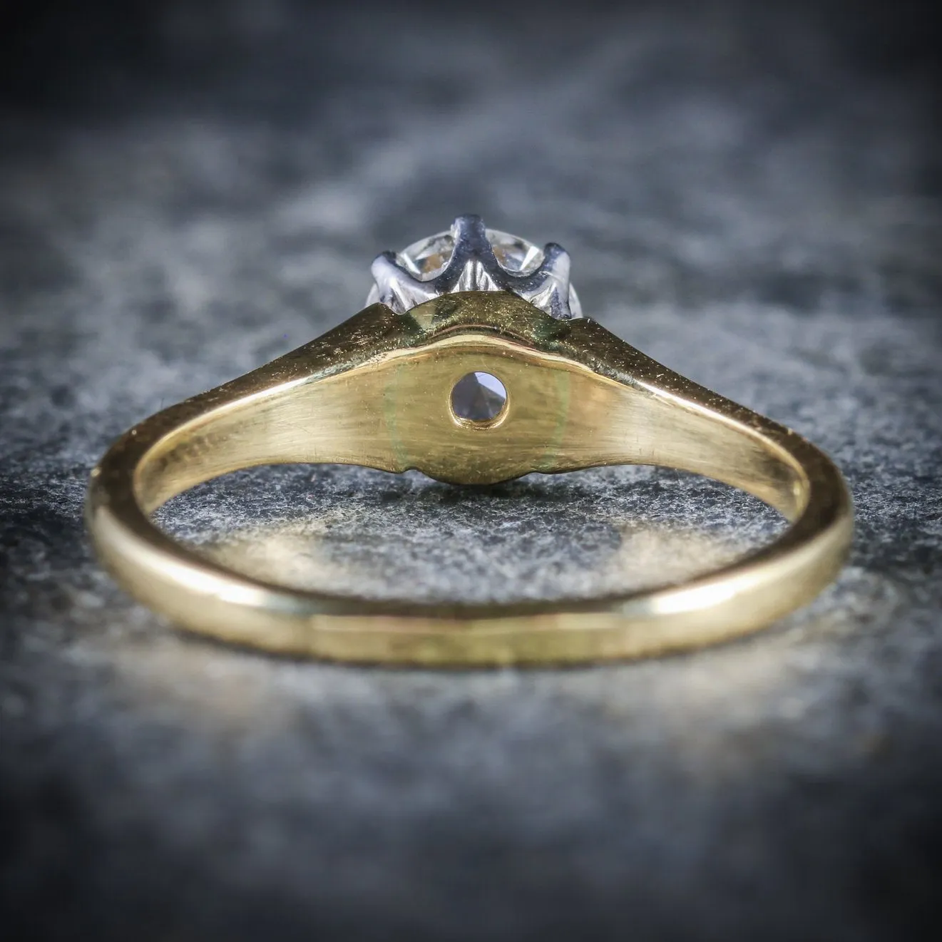 Antique Victorian Diamond Engagement Ring Circa 1900 18Ct Gold 0.70Ct