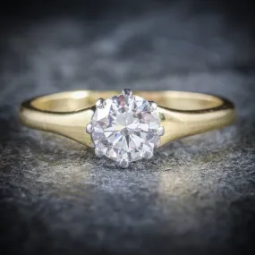 Antique Victorian Diamond Engagement Ring Circa 1900 18Ct Gold 0.70Ct
