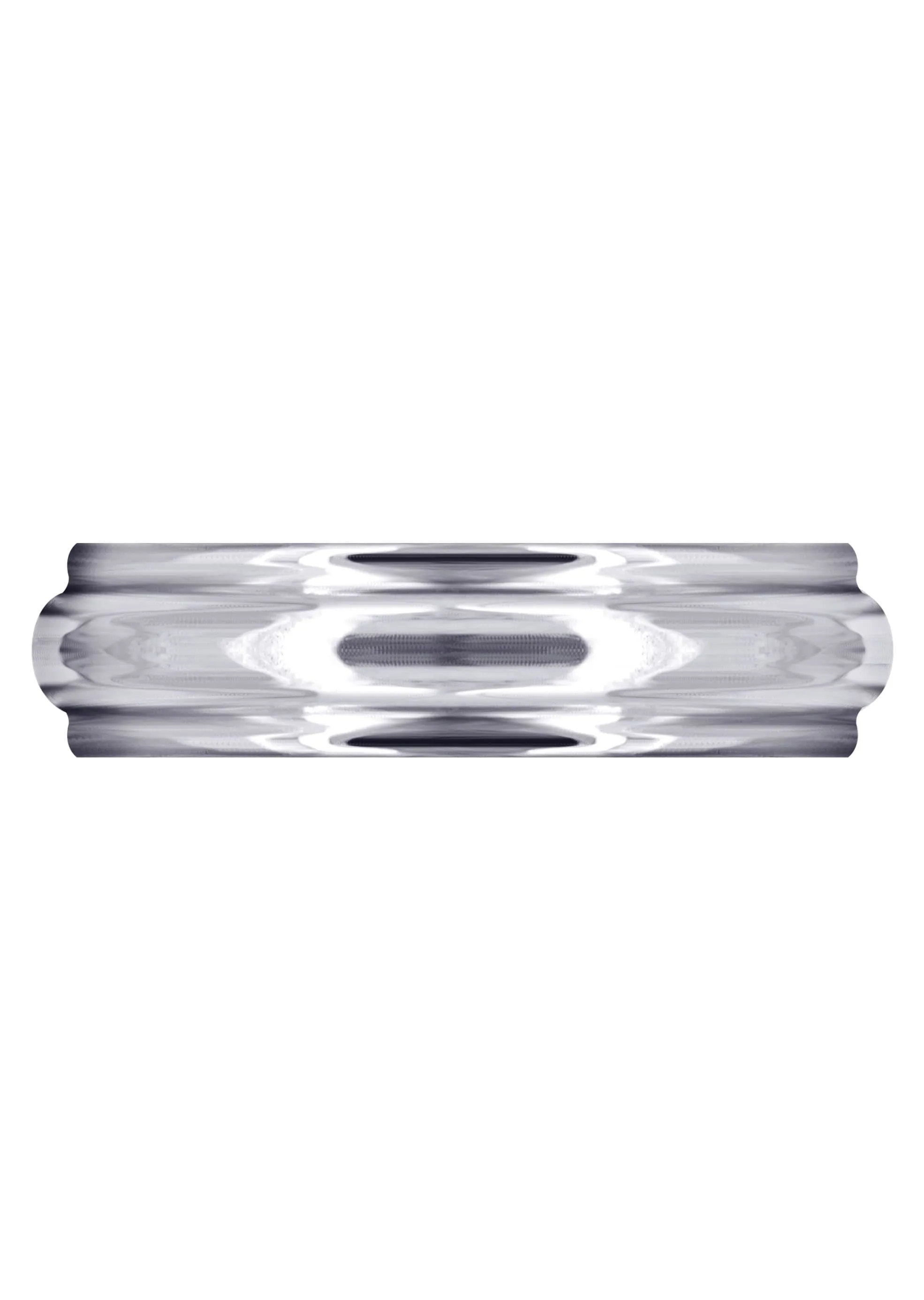 Carved Simple Mens Wedding Band | High Polish Finish (Thomas)