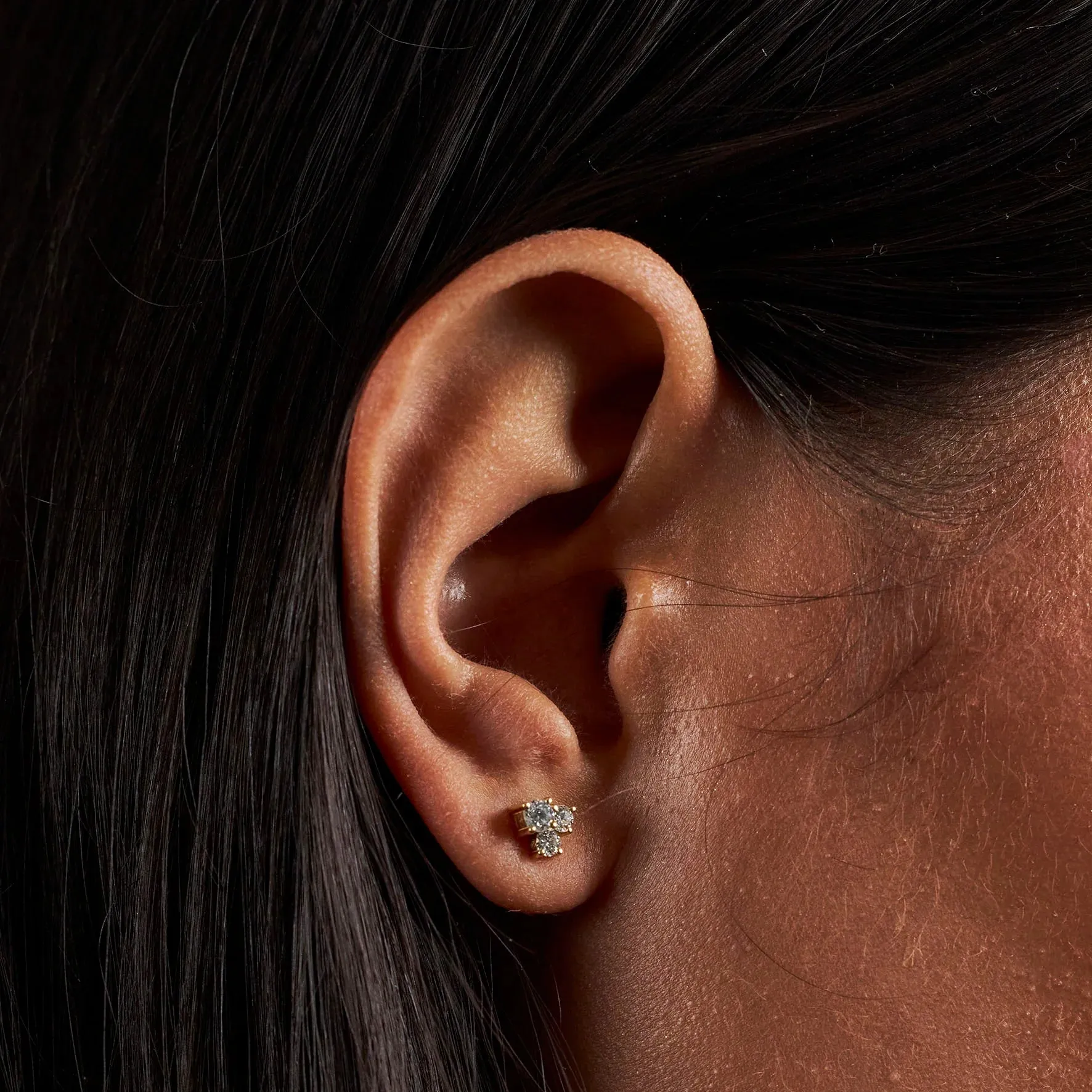 Dyad stud earrings