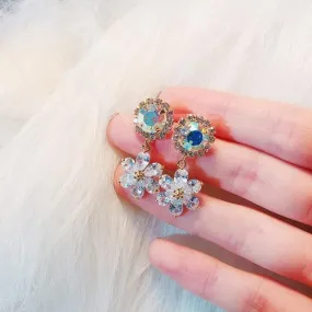 Flowers as Stars Drop Earrings Kawaii Academia Y2K Cottagecore Coquette Fairycore Dollette Princesscore