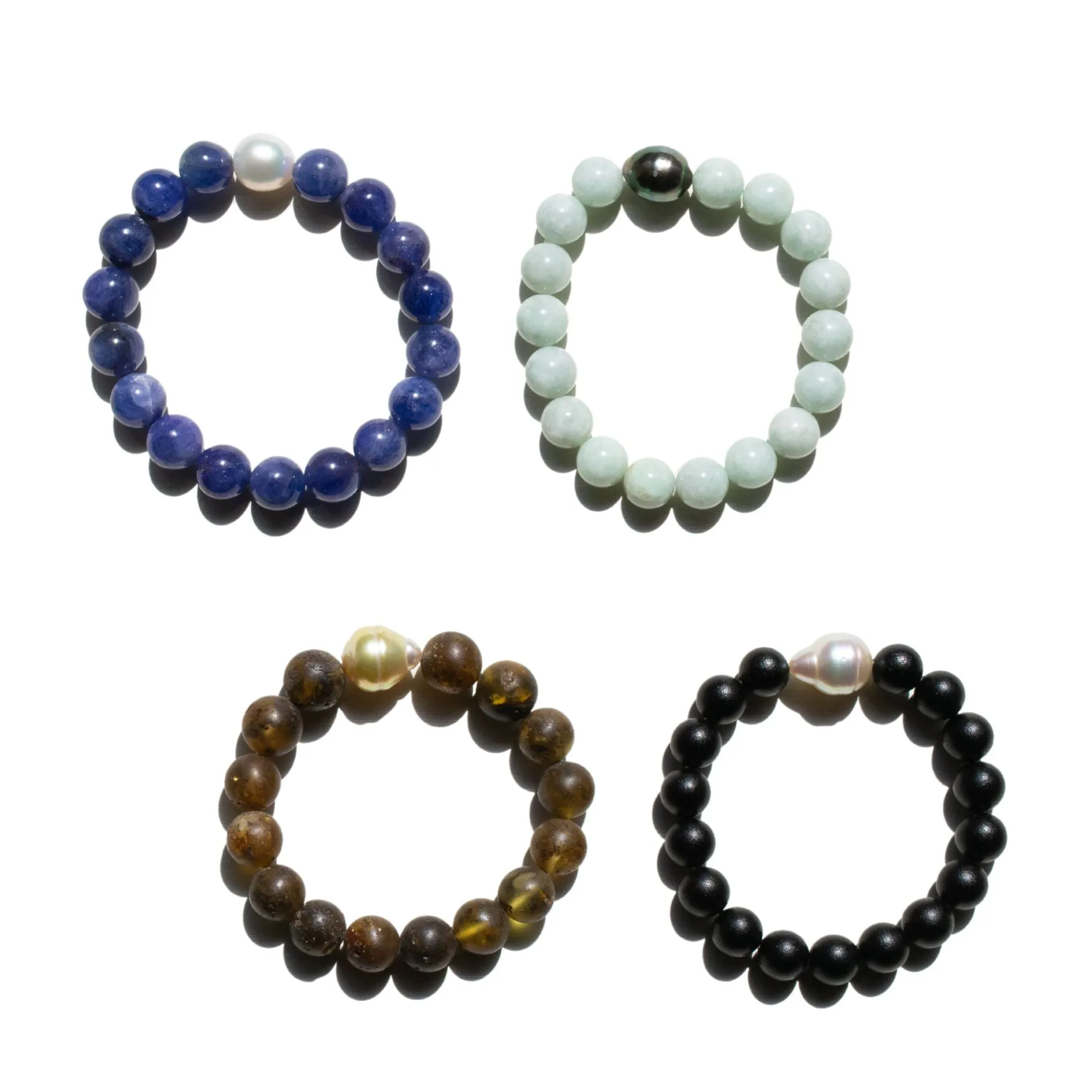 Gentlemen’s Gemstone & Pearl Bracelets