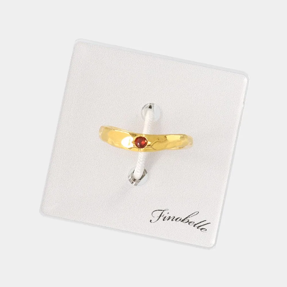 Gold Tone Texture Pinky Ring