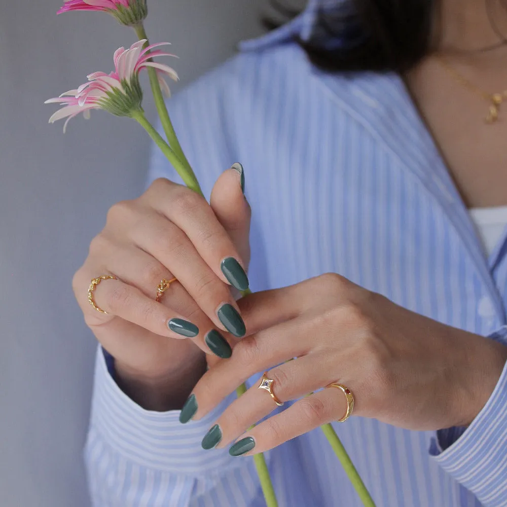 Gold Tone Texture Pinky Ring