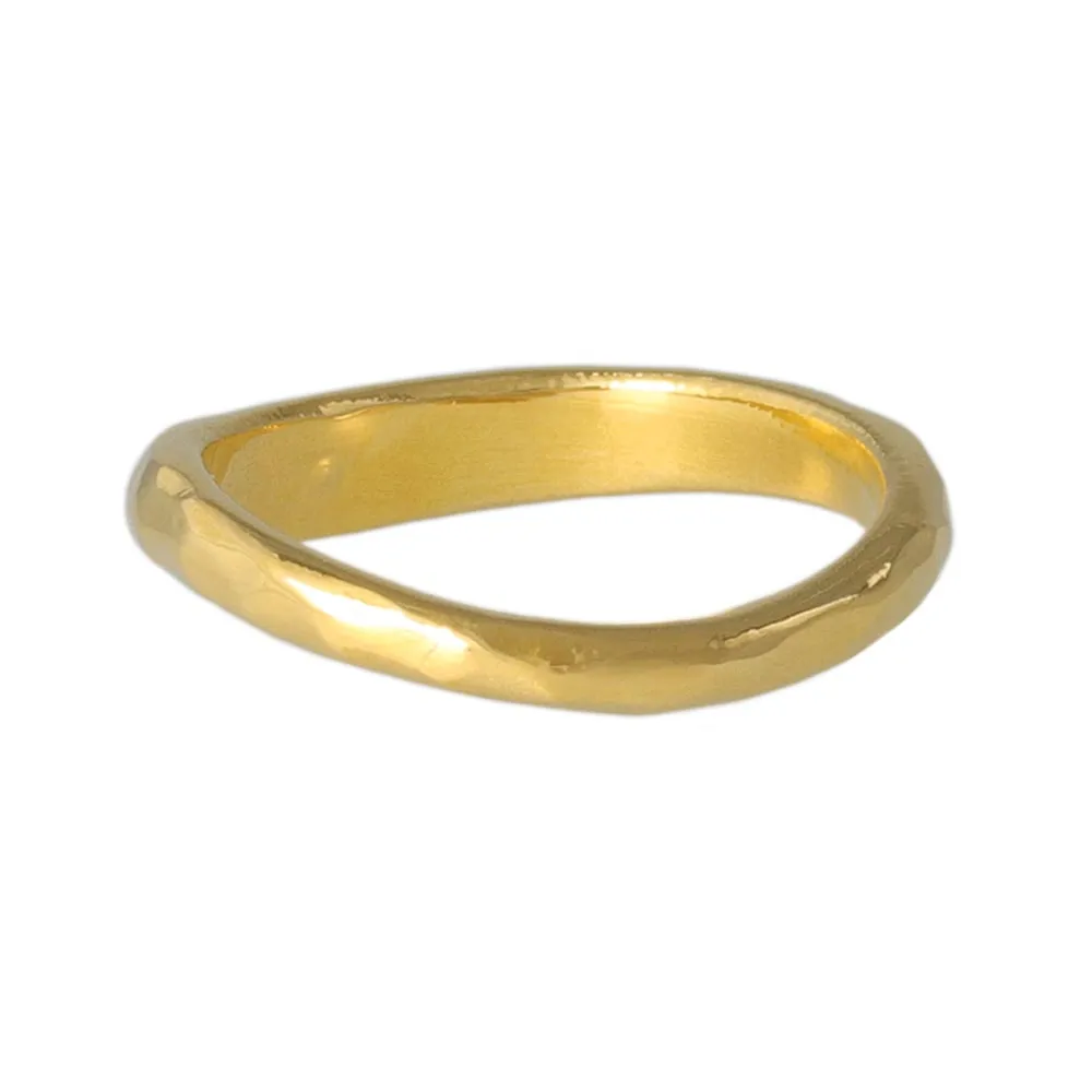 Gold Tone Texture Pinky Ring