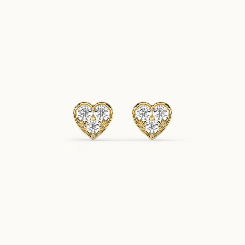 Heart Diamond Earrings