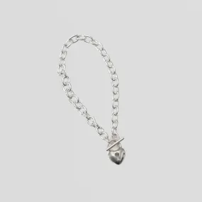 Heart Lock Bracelet (Silver)