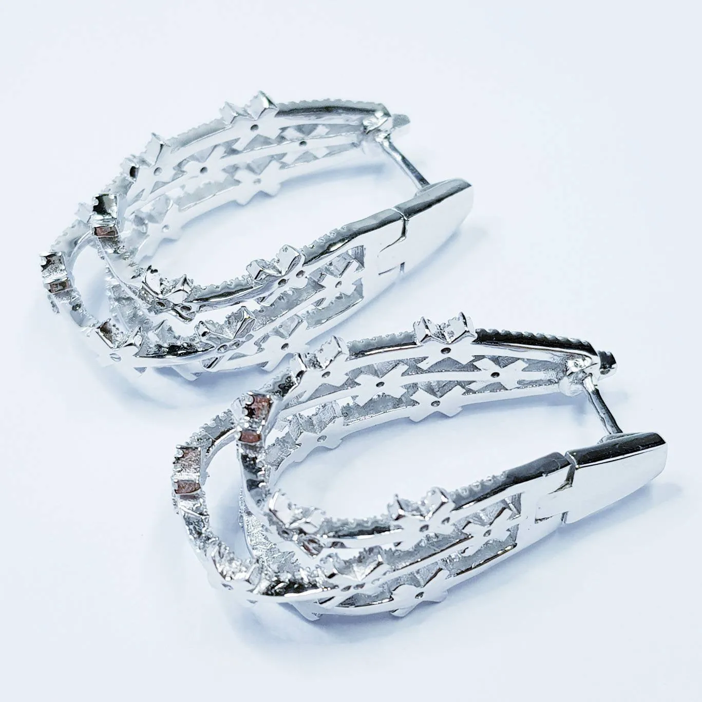 Large Statement Snowflake Earrings