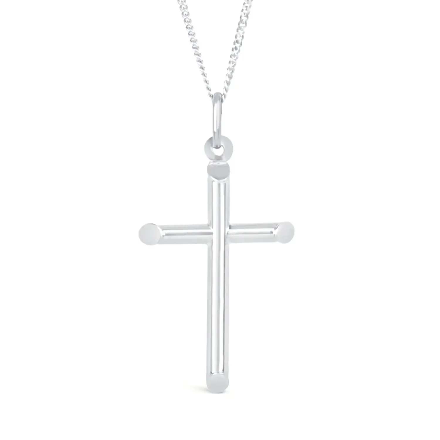 Men's Silver Cross Necklace