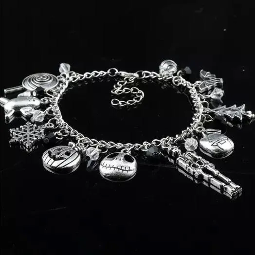 Nightmare Before Christmas Jack Skellington Sally Gothic Bracelet
