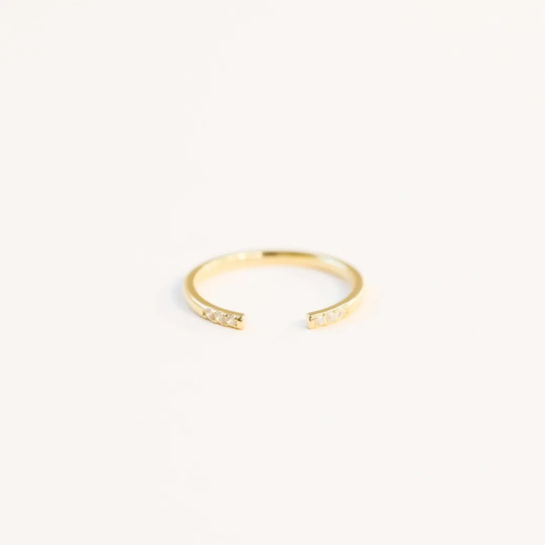 Open Pavé Ring, Size 6