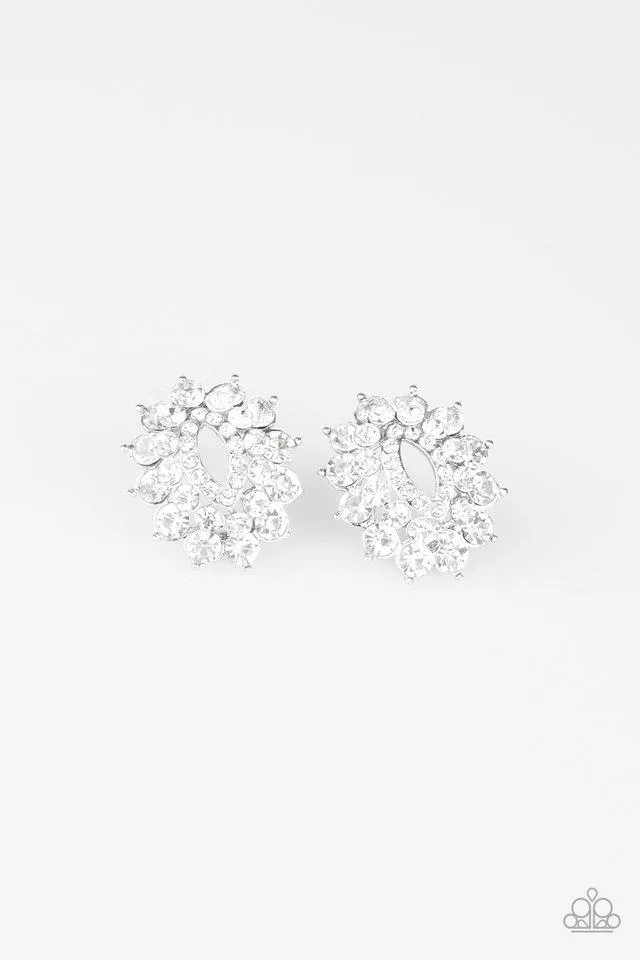 Paparazzi Earring ~ Brighten The Moment - White