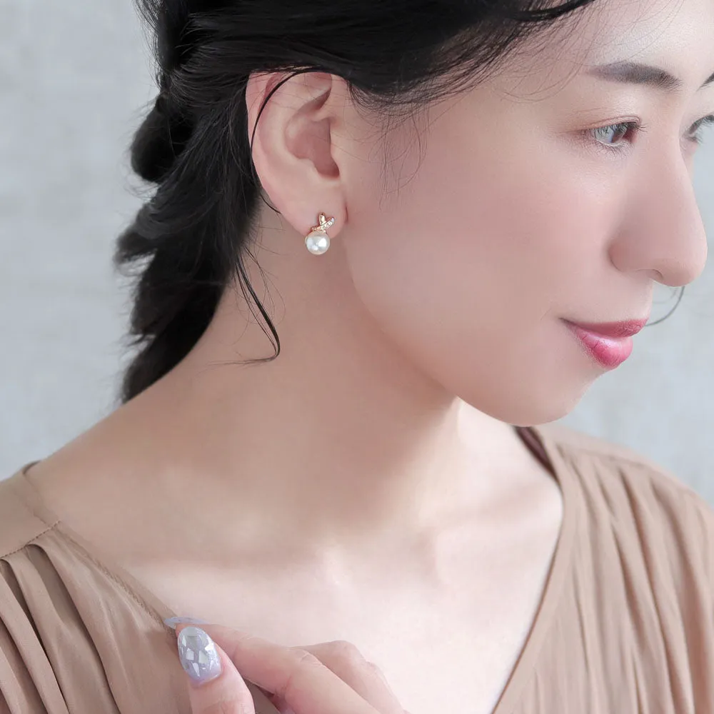 Pearl and Cross Studs