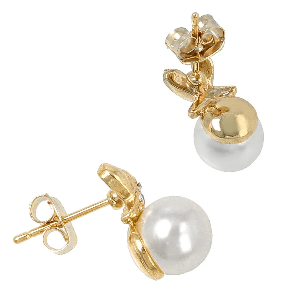 Pearl and Cross Studs