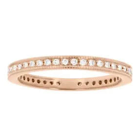 Rose gold diamond eternity band