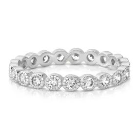 THIN ROUND ETERNITY BAND, SILVER