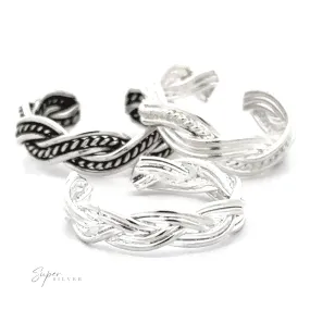 Various Braided Adjustable Toe Rings