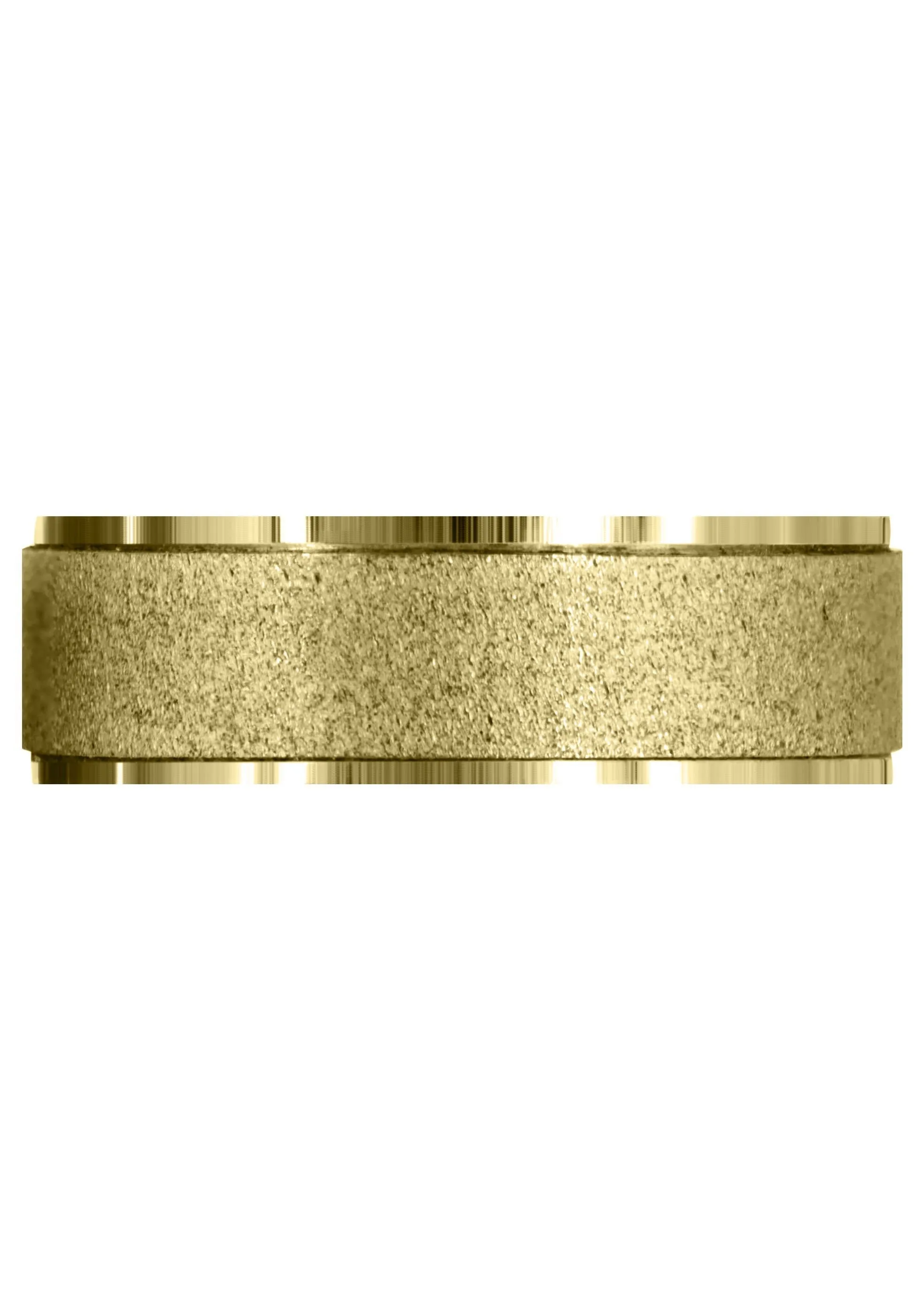 Yellow Gold Carved Simple Mens Wedding Band | Wire Matt Finish (Jayden)