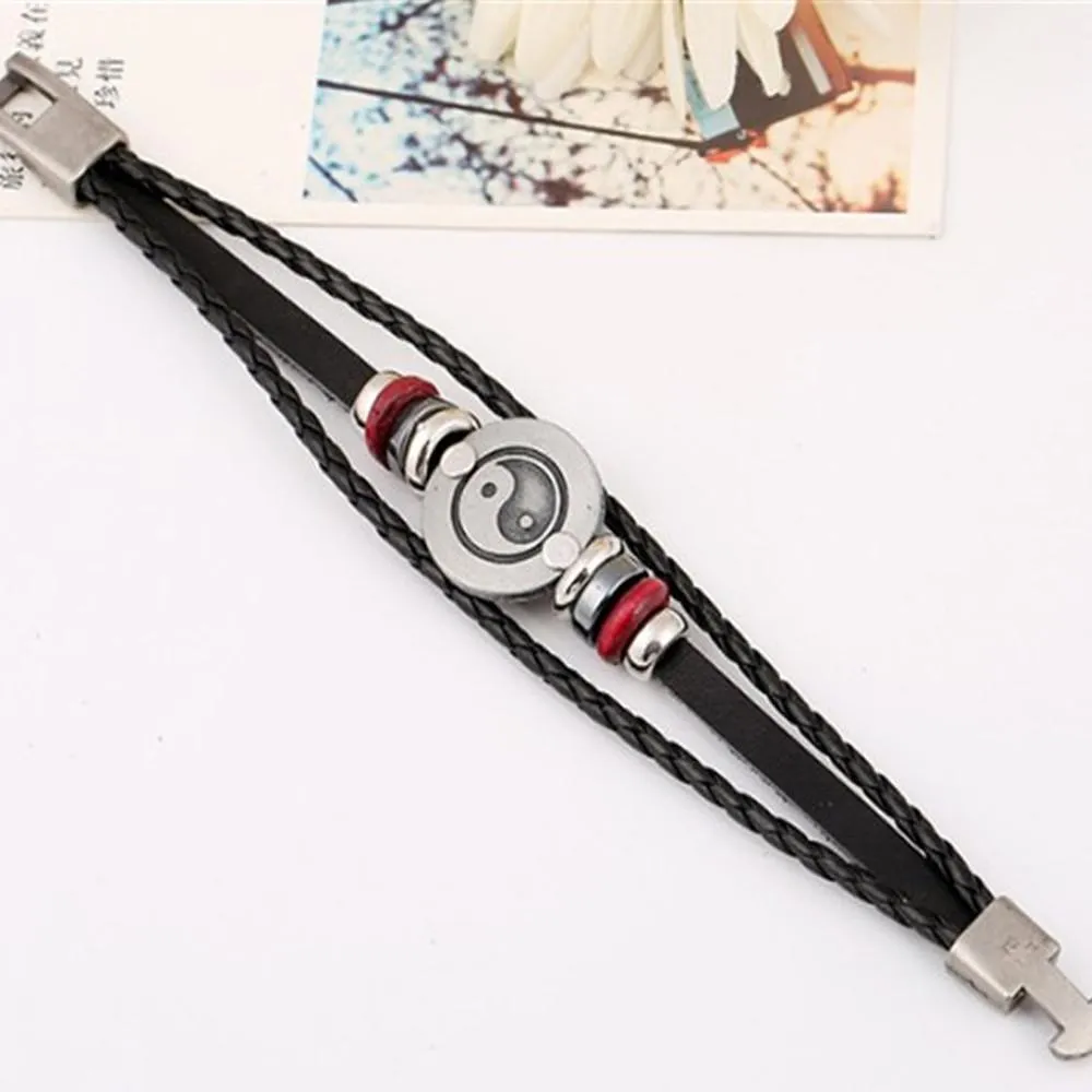 Yin & Yang Sienna Leather Bracelet